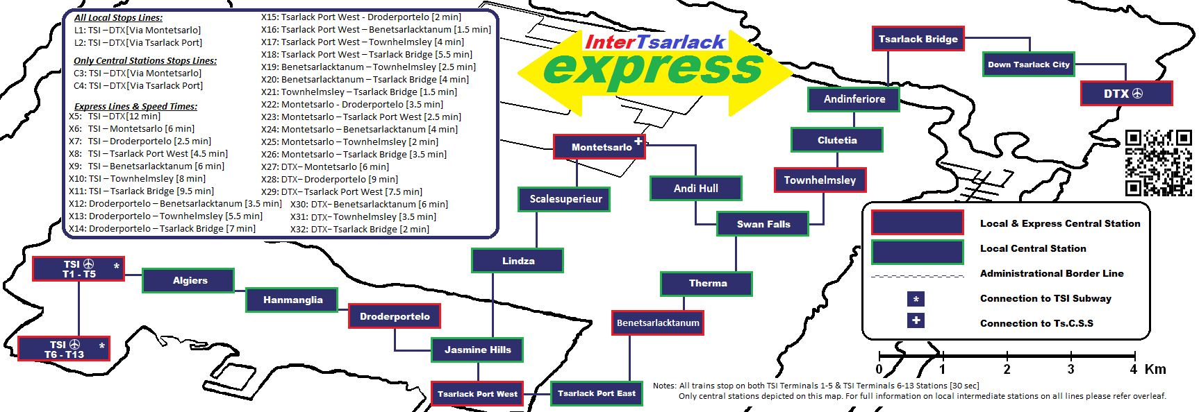 Click here to Download The Detailed InterTsarlack Express Map 