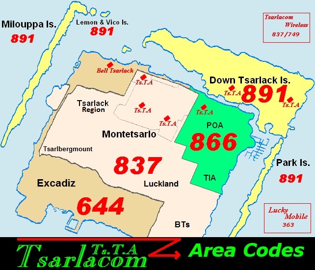 Tsarlack Area Codes